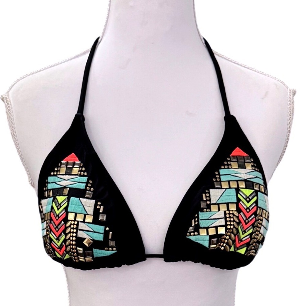 Triangle Bikini Top Geometric Studded Boho Vintage 2013 Y2K Xhilaration M